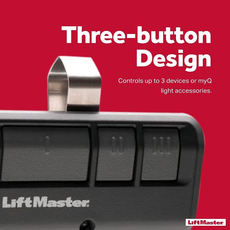 LiftMaster 893LM 3-Button Garage Door Opener Remote Control, Dark Gray - Image 5